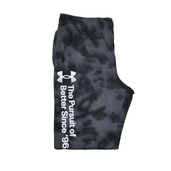 UA Rival French Terry Joggers in Black / Jet Gray / Onyx White - Picture 5 of 6